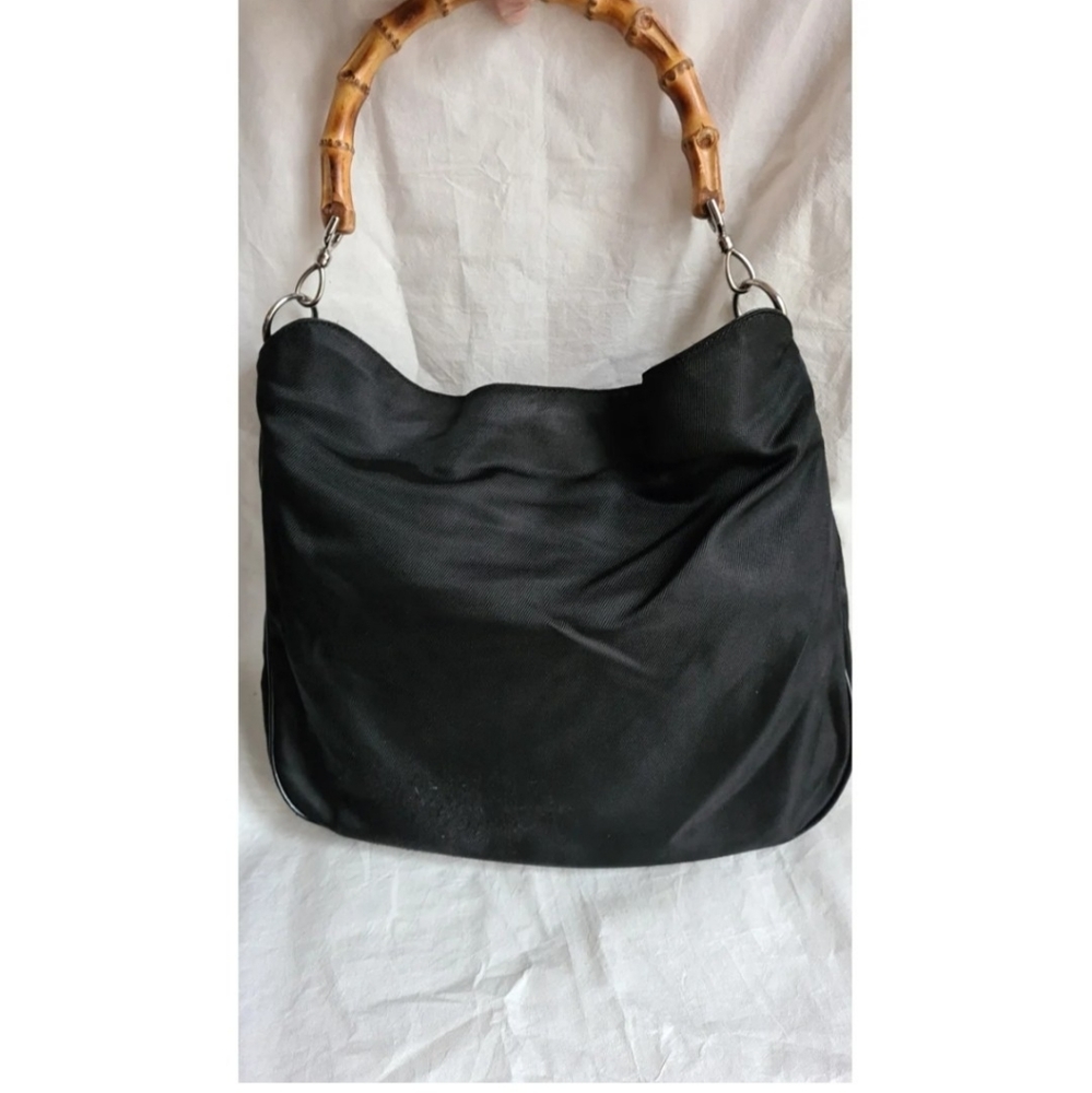GUCCI CLOTH BAMBOO BAG
